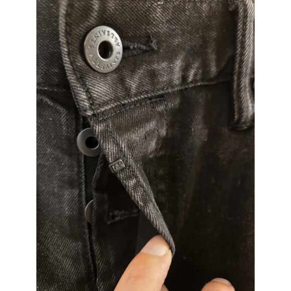 All Saints Jeans Men's Carter Button Fly Straight Leg in Black Size 32x29 - Picture 4 of 11